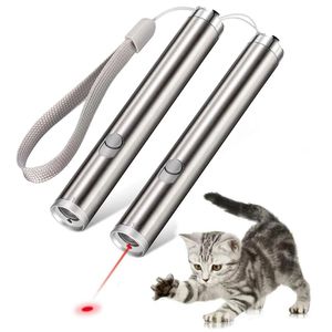 Pointeurs Pointeur Laser pour Chats Chien Chaser Jouets 2 en 1 Multi Fonction Pointeur Laser Stylo Exercice Outil de Formation Lampe de Poche LED Cadeau Enfant