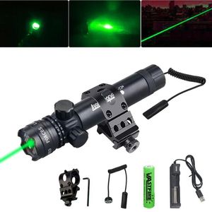 Pointers Tactical Hunting Green Laser Dot Sight Adjustable Switch 532nm Laser Pointer Rifle Gun Scope Rail Barrel Pressure Switch Mount