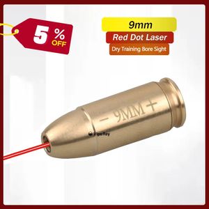 Punteros Óptica vectorial Puntero láser colimador de 9 mm Caza Luz roja Golpe láser Vista láser de entrenamiento seco de 9 mm para accesorios Airsoft
