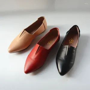 Pointu 351 décontracté Vintage chaussures peau de vache femmes plat printemps et automne été Mary Jane doux confortable sain 46384 64265