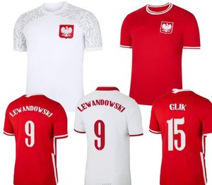 Les maillots de football en Pologne personnalisés 22-23 Home Thai Quality Kingcaps 7 Milik 9 Lewandowski 10 Krychowiak 11 Grosicki 19 Zielinski Wear Sports Wholesale
