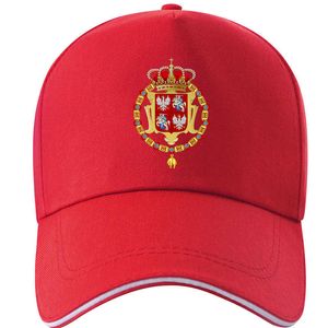 Drapeau du Commonwealth polono-lituanien Casquette de baseball numéro de nom personnalisé gratuit Drapeaux de la Pologne Chapeau de soleil imprimé Casquette blanche rouge polonaise Q0911