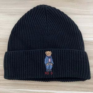 Polo Beanie Bonnet tricoté en laine d'ours de luxe pour hommes et femmes 2023 chapeau en coton chaud chapeau en laine cyclisme coupe-vent et chapeau froid