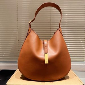 Polo ID Sac Grand Designer Hobo AGS Mini Crescent Sac En Daim Couture En Cuir Café Demi-Lune RL Embrayage Sacs À Main Sacs À Bandoulière Cheval Fourre-tout 231215