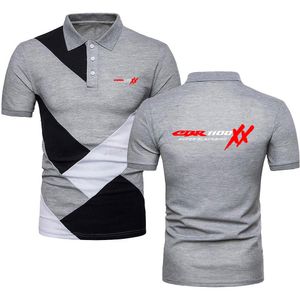 Polos t-shirt pour hommes CBR 1100 SUPER BLACKBIRD XX motos TopTees Style militaire maillot à manches courtes couleur contrastée Polo