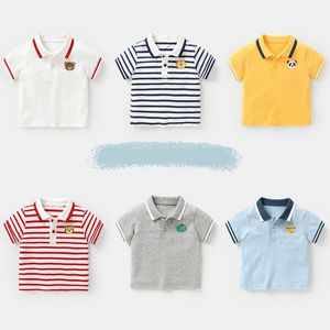 Polos été vêtements pour enfants bébés garçons filles polo tout-petit à manches courtes rayé t-shirt vêtements pour bébés enfants respirant tops 230617