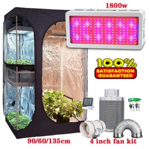 Film en polyester Grow Tent Room Kit complet Système de culture hydroponique 1000W LED Grow Light + 4 