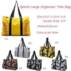 Poliéster Softball Garden Tote Baseball Utility Tote Bag Football Garden Tool Bolsas Equipo Accesorios Deportes Regalo DOM-CH001