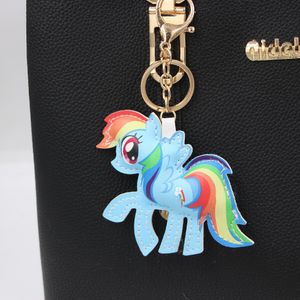 Bolso de cuero de dibujos animados de Pony, llavero, bolsos colgantes, accesorios colgantes, inventario a juego, venta al por mayor