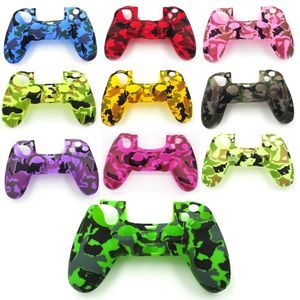 Populaire Camo Camouflage Silicone Rubber Protective Controller Case pour PS4 Slim Pro Gamepad Protector Sleeve Skin Cover FAST SHIP