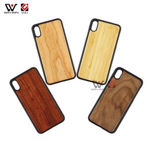 2021 Diseño personalizado Grabado Cajas de teléfono de madera de bambú para iPhone 6 7 8 Plus X XR XS Max