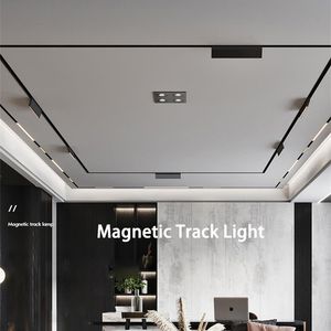Bande de piste d'aspiration magnétique moderne populaire projecteur d'intérieur lampe d'aspiration magnétique flexible plafond 110V-265V éclairage de lampe d'intérieur D1.5