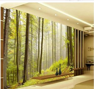 Populaire nature forêt paysage 3D TV toile de fond murale 3d papier peint 3d papiers peints pour tv toile de fond 2772088
