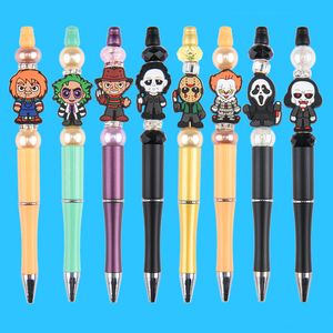 Popular soft funny animal shape high quality custom pvc focal beads for ballpoint pen making and decoration