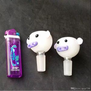 Accessoires de bangs à bulles de porc, Brûleur à mazout unique Bongs en verre Tuyaux Conduites d'eau Tuyaux en verre Plates-formes pétrolières Fumer avec compte-gouttes