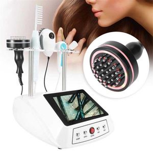 Machine portative de traitement du cuir chevelu 5 en 1, Anti-perte de cheveux, appareil de repousse des cheveux, masseur par vibrations avec analyse des cheveux Scalp Analyzer