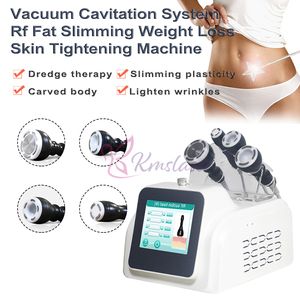 Portable 80KHz ultrasound cavitation body slimming machine vaccum radio frequency skin lift face care beauty equipment with 4 RF handles