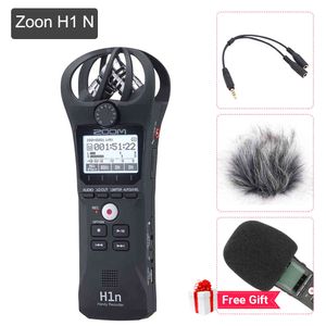 Micrófono H1N negro portátil Grabadora digital práctica Grabación estéreo Pluma de mano Entrevista DSLR Actualización de Zoom H1