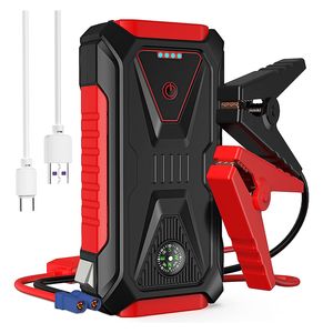 Chargeur de batterie de voiture Portable, démarreur de saut, batterie d'alimentation 28000mAh, marteau de sécurité intelligent, lumière LED pour automobile, camion et moto