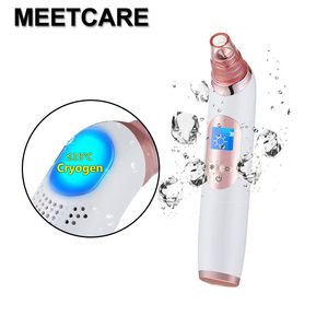 Portable électrique visage propre machine à dissolvant de points noirs ajouter de la glace tête fraîche soins de la peau pores aspiration sous vide acné bouton enlèvement Hoursehold nouveau