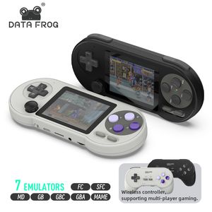 Portable Game Players DATA FROG SF2000 3 inch Handheld Console Player Mini Built in 6000 Games Retro Support AV Output 230804