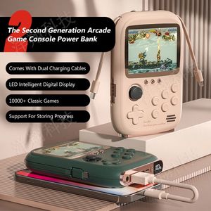 Jugadores de juegos portátiles Mini Power Bank Consola portátil retro de mano 6000 Mah Capacidad 32 pulgadas Pantalla a color de luz suave 10000 juegos 231121