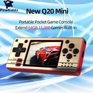 Reproductores de juegos portátiles POWKIDDY Q20 Mini Pantalla IPS de 2.4 pulgadas Consola de juegos retro portátil 64GB 15 000 Juegos Mini consola de juegos de bolsillo de código abierto incorporada T220916