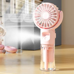 Ventilateur portable avec brume Mini les ventilateurs de poche personnelle perforation nano-pulvérisation hydratant les ventilateurs de refroidissement rapide Humidification de l'eau en train de brumer les ventilateurs pour le bureau extérieur