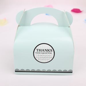 Portable Poignée Boulangerie Gâteau Boîtes Mousse Cookies Pâtisserie Emballage Boîtes Pinkk Bleu Livraison Gratuite En Gros