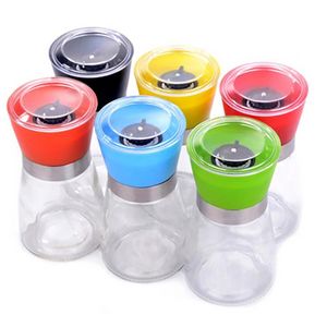 Cuisine portable Salt Pepper Mill Grinder Bottle Seasoning Mot Holder Conteneur B0802