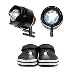 Portable Lanterns 2Pcs Waterproof LED Clogs Shoes Light for Headlights Croc Outdoors Dog Walking Night Running for Adults and Kids Gifts camping 231012