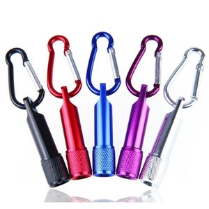 Porte-clés Portable LED lampe de poche en alliage d'aluminium lampes de poche avec anneau mousqueton porte-clés clé C bbyYUg nana shop