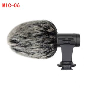 Portable MIC-06 caméra externe stéréo téléphone portable microphone enregistrement vidéo pour tous les appareils photo reflex numériques 3,5 mm