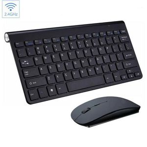 Combo de mouse de teclado inalámbrico Mini 2.4G portátil con receptor USB para escritorio, computadora PC, computadora portátil y TV inteligente envío rápido1