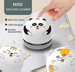 Portable Mini Desktop Cleaner Keyboard Nettoyage Handheld Handheld Migne Panda Cat Design Design Vacuum Clean pour Office School Home DHLA55A098848149