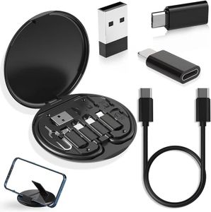 Kit de câbles de données multifonctions portables 60w, câble de charge rapide 5 en 1 3 en 1, câble C à C, Kit d'adaptateur multi-type
