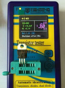 Freeshipping Portable Nouveau Composant Testeur Transistor Diode Capacitance ESR Mètre Mosfet NPN MPN Mos Inductance