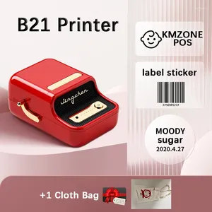 Impresora de etiquetas portátil Niimbot B21, papel térmico, fabricante de Bluetooth usado para código de barras, joyería, bolsa de almacenamiento de precios, máquina de 58mm