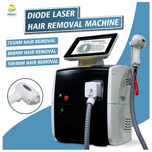 Laser non invasif portable 3 longueurs d'onde 808 755 1064nm Diode Laser Hair Removal Salon Machine