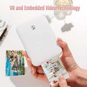 Portable Photo Printer MT53 HD: Wireless, Instant, Pocket-Sized Printing for iOS & Android Devices - Inkless & Washing Photo!