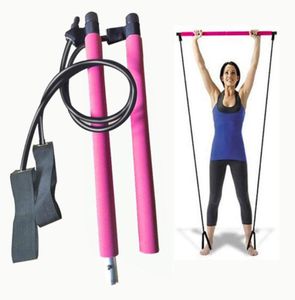 Kit de bar à barates portables Bodybuilding Yoga Pilates Stick Yoga Resistance Bands Toning Bar Home Gym Fitness Equipment