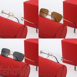 Gafas de sol polarizadas portátiles, gafas de sol de diseñador, gafas de sol al aire libre, ocio, sin montura, occhiali da sole, simplemente cómodas, gafas de sol de diseñador unisex para hombre PJ039 B23