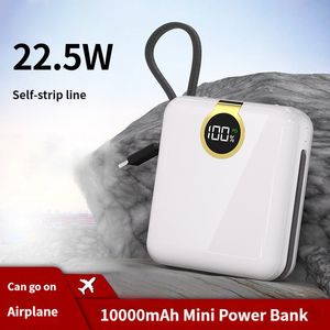 Portable Power Bank 20000 mAh Mini Powerbank 22.5 W TPYE C PD Câble Charge Rapide Téléphone Universel Batterie Chargeur LED Lampe