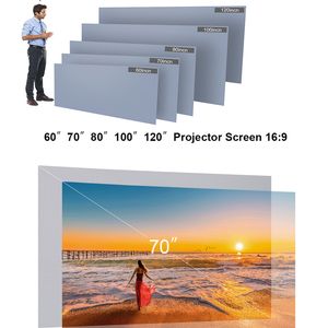 Portable Projector Screen Video Projection Screens 100 110 120 Inch Foldable 4K Full HD Anti-Light Curtain For Wall Mounted Home Theater Movies