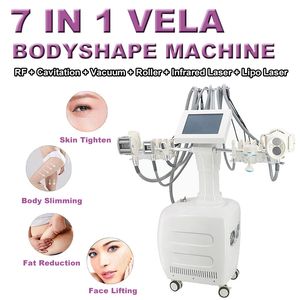 Lipolaser portable Slimming Machine Perte de poids Corps Corps Rf Face Lift Vacuum Roller Masseur IR 40K Cavitation Beauty Salon Dispositif anti-rideaux avec 7 poignées