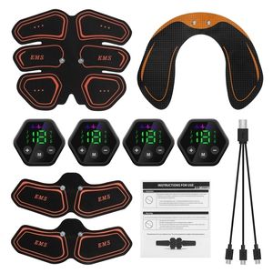 Portable Slim Equipment Muscle Stimulator EMS Abdominal Hip Trainer Affichage LCD Toner USB Abs Fitness Training Home Gym Corps Minceur Taille Trainer 221104