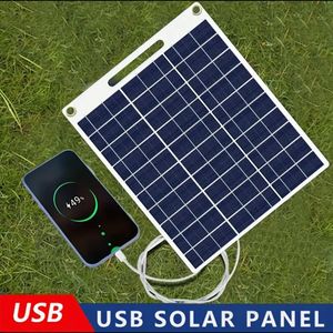 Panneau solaire portable avec deux USB adaptés au téléphone mobile facture de la banque d'alimentation de camping en plein air Electronics de consommation 240508