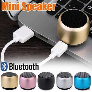 Haut-parleurs portables 1pc mini haut-parleur Bluetooth sans fil Portable Metal Wireless haut-parleur Mobile Phone Music Player Music Player