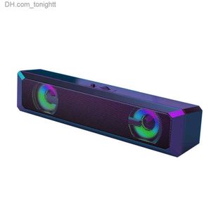 Haut-parleurs portables A4 6W RGB USB filaire puissant haut-parleur d'ordinateur barre stéréo basse haut-parleur Surround boîte de son Z230801