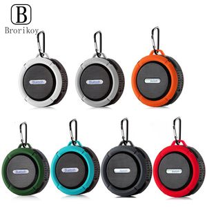 Haut-parleurs portables C6 Portable Bluetooth haut-parleur sans fil étanche haut-parleurs de douche pour téléphone Bluetooth barre de son main libre haut-parleur de voiture haut-parleur 230826